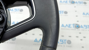 Audi A5 F5 18-24 black leather steering wheel with heating, no buttons or paddles, scratches