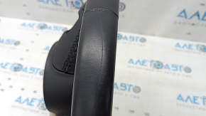 Audi A5 F5 18-24 black leather steering wheel with heating, no buttons or paddles, scratches