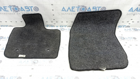 Set of fabric floor mats for Ford Fusion mk5 13-17, black, driver's mat worn