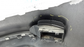 Bare rear bumper for Mercedes W213 E 17-20 with parking sensors, without moldings, AMG pack, silver, cracks, scratches, broken fasteners, BSM fastener came off