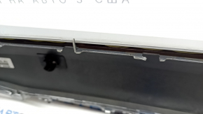 Bare rear bumper for Mercedes W213 E 17-20 with parking sensors, without moldings, AMG pack, silver, cracks, scratches, broken fasteners, BSM fastener came off