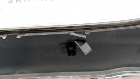 Bare rear bumper for Mercedes W213 E 17-20 with parking sensors, without moldings, AMG pack, silver, cracks, scratches, broken fasteners, BSM fastener came off