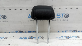 Headrest 2 row central Mercedes W213 E 17-23 black leather, white stitching