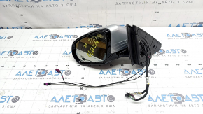 Left side mirror assembly for Mercedes W213 E 17-23, 10+8+2+2 pins, turn signal, heated, backlit, auto-dimming, BSM, silver