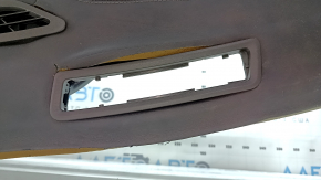 Front dashboard with AIRBAG Ford Fusion mk5 17-20, brown with beige, under start-stop, under projection, under speaker, leather is pulled, torn, mount is broken