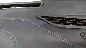 Front dashboard with AIRBAG Ford Fusion mk5 17-20, brown with beige, under start-stop, under projection, under speaker, leather is pulled, torn, mount is broken