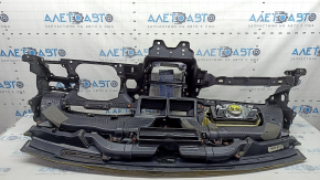 Front dashboard with AIRBAG Ford Fusion mk5 17-20, brown with beige, under start-stop, under projection, under speaker, leather is pulled, torn, mount is broken