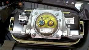 Front dashboard with AIRBAG Ford Fusion mk5 17-20, brown with beige, under start-stop, under projection, under speaker, leather is pulled, torn, mount is broken