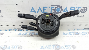 Mercedes W213 E17-19 steering column switch assembly with heated steering wheel without camera, black trim