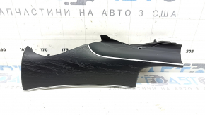 Left front panel trim for Mercedes W213 E 17-23 without projection, black textured wood, with backlight