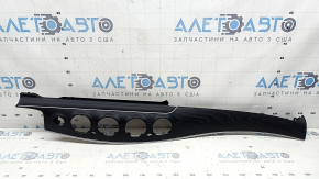 Mercedes W213 E 17-20 front panel center trim, black textured wood, with backlighting