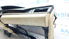 Lexus ES300h ES350 13-18 black dashboard with beige trim, clock, mirror controls, dry-cleanable