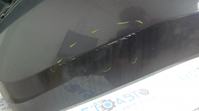 Front bumper, bare, Toyota Highlander 20-26, without parking sensors, graphite, scratches, tear, missing fragment, broken mount, non-factory holes