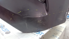 Front bumper, bare, Toyota Highlander 20-26, without parking sensors, graphite, scratches, tear, missing fragment, broken mount, non-factory holes