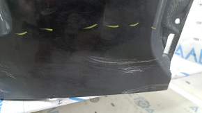 Front bumper, bare, Toyota Highlander 20-26, without parking sensors, graphite, scratches, tear, missing fragment, broken mount, non-factory holes