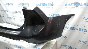 Bare rear bumper for Toyota Highlander 20-26 without parking sensors, graphite, scratches, dents, tears, cracked mounts, broken mount