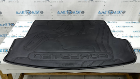 Black rubber trunk mat for Subaru Forester 25-26