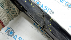 Left threshold for Audi A5 F5 20-25 5D, black, dented, broken bracket, torn, scratches