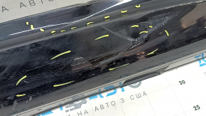 Left threshold for Audi A5 F5 20-25 5D, black, dented, broken bracket, torn, scratches
