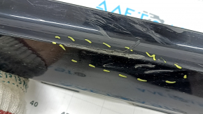 Left threshold for Audi A5 F5 20-25 5D, black, dented, broken bracket, torn, scratches