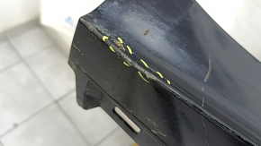 Left threshold for Audi A5 F5 20-25 5D, black, dented, broken bracket, torn, scratches