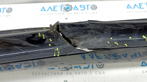 Left threshold for Audi A5 F5 20-25 5D, black, dented, broken bracket, torn, scratches