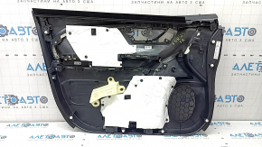 Subaru Forester 25-26 black front right door panel with gray fabric insert, gray rubber armrest
