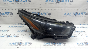Toyota Highlander 21-26 LED front right headlight, without DRL, dark, polished, scratches