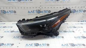 Left front headlight for Toyota Highlander 21-26 LED, without DRL, dark, for flooding, worn