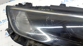 Left front headlight for Toyota Highlander 21-26 LED, without DRL, dark, for flooding, worn