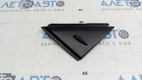 Toyota Highlander 20-26 black front left side door trim triangle