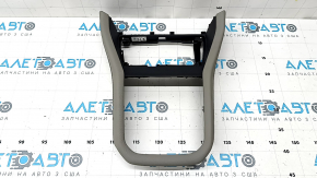 Subaru Forester 2025-2026 front upper center console trim, gray, blue stitching, 2 pieces, scratches