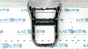 Subaru Forester 2025-2026 front upper center console trim, gray, blue stitching, 2 pieces, scratches