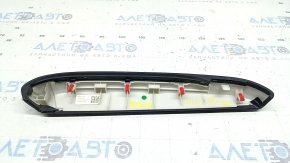 Toyota Highlander 20-26 center console trim, upper right side, black leather, scratches