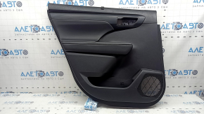Rear left door panel for Toyota Highlander 20-22 with curtain, black leather, black insert, black leather armrest, scratches