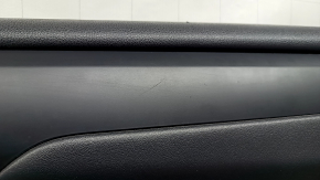 Door trim panel, front right, Toyota Highlander 20-26, black leather, XLE, XSE, black insert, black leather armrest, scratches
