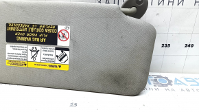 Left visor for Toyota Highlander 20-26, gray, without hook, dry-cleanable