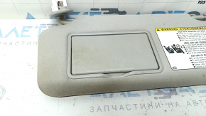 Left visor for Toyota Highlander 20-26, gray, without hook, dry-cleanable