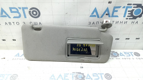 Right visor for Toyota Highlander 20-26, gray, without hook, dry-cleanable