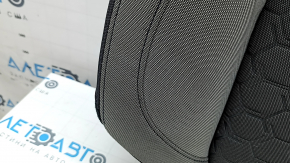 Rear seat cushion, 2nd row, Subaru Forester 25-26, dark gray fabric + light gray, blue stitching, cleanable