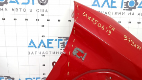 Front right fender Lexus UX 19-26 aluminum, red 3T2, dented, torn, painted