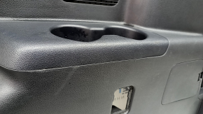 Right arch trim for a Toyota Highlander 20-26, black, hybrid, with cup holders and caps, scratches