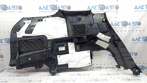 Right arch trim for a Toyota Highlander 20-26, black, hybrid, with cup holders and caps, scratches
