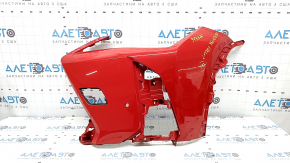 Front bare bumper, left side, Lexus UX200 UX250h 19-24 F Sport, without headlight washers, for parking sensors, red, crack in mount