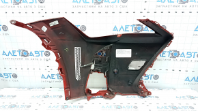 Front bare bumper, left side, Lexus UX200 UX250h 19-24 F Sport, without headlight washers, for parking sensors, red, crack in mount