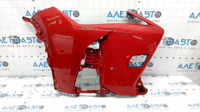 Front bare bumper, right side, Lexus UX200 UX250h 19-24 F Sport, without headlight washers, for parking sensors, red, cracks in fasteners, scratch