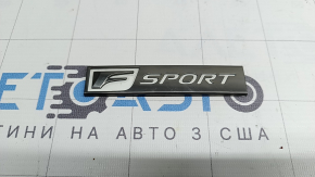 The "F Sport" emblem on the tailgate of the Lexus UX200 UX250h 19-21