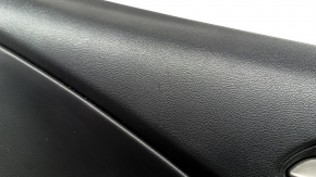 Door trim panel rear left Lexus UX200 UX250h 19-26 black, armrest black leather, with handle, scratches, whitened plastic