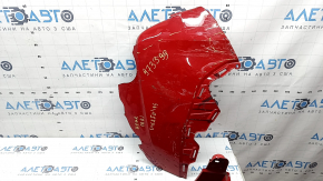Bare rear bumper for Lexus UX200 UX250h 19-24 red, for parking sensors, scratches, cracks, broken, after repair, cracked fasteners, missing fasteners