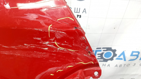 Bare rear bumper for Lexus UX200 UX250h 19-24 red, for parking sensors, scratches, cracks, broken, after repair, cracked fasteners, missing fasteners